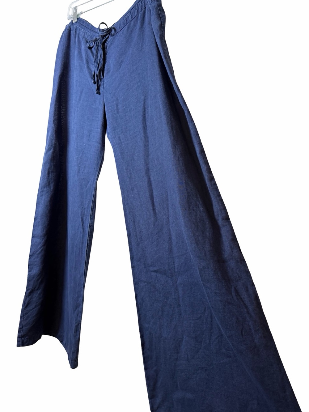 Love & Liberty by Johnny Was 100% Linen Wide Leg Drawstring Pants L